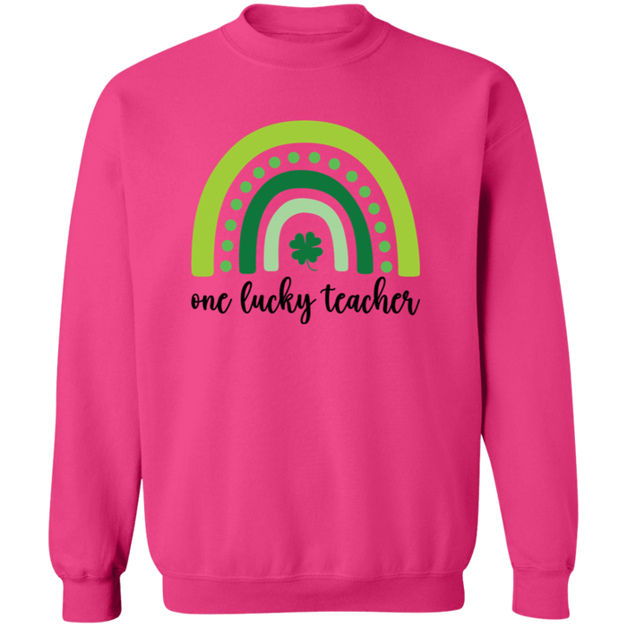 One Lucky Teacher Crewneck Sweatshirt