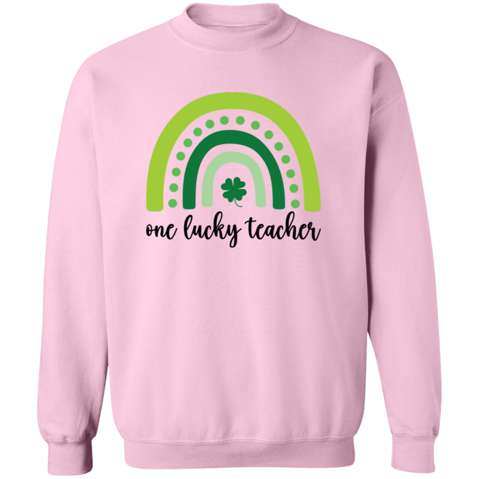 One Lucky Teacher Crewneck Sweatshirt
