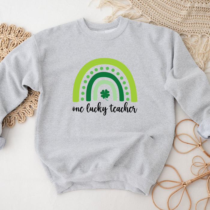 One Lucky Teacher Crewneck Sweatshirt