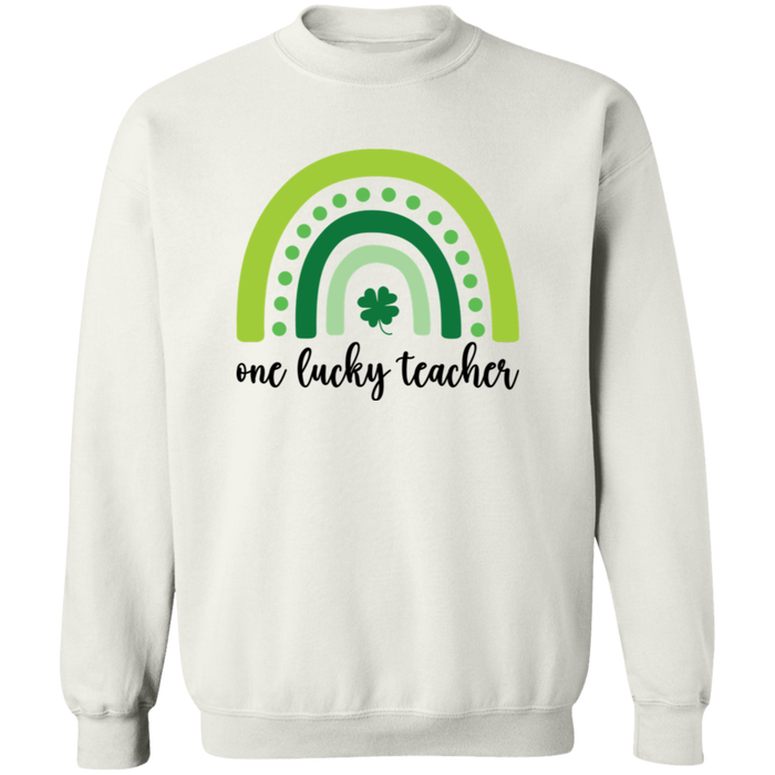 One Lucky Teacher Crewneck Sweatshirt