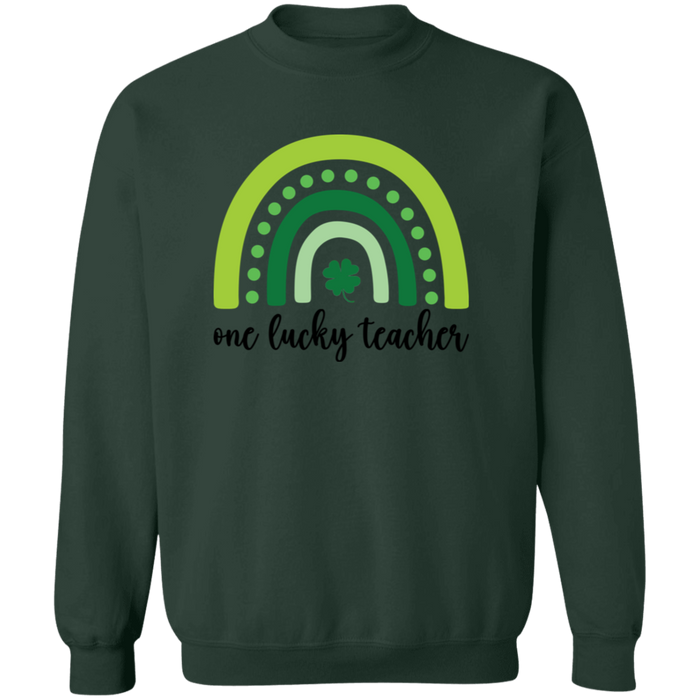 One Lucky Teacher Crewneck Sweatshirt