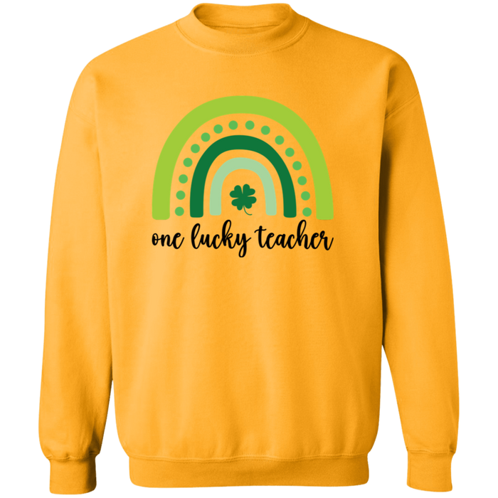 One Lucky Teacher Crewneck Sweatshirt