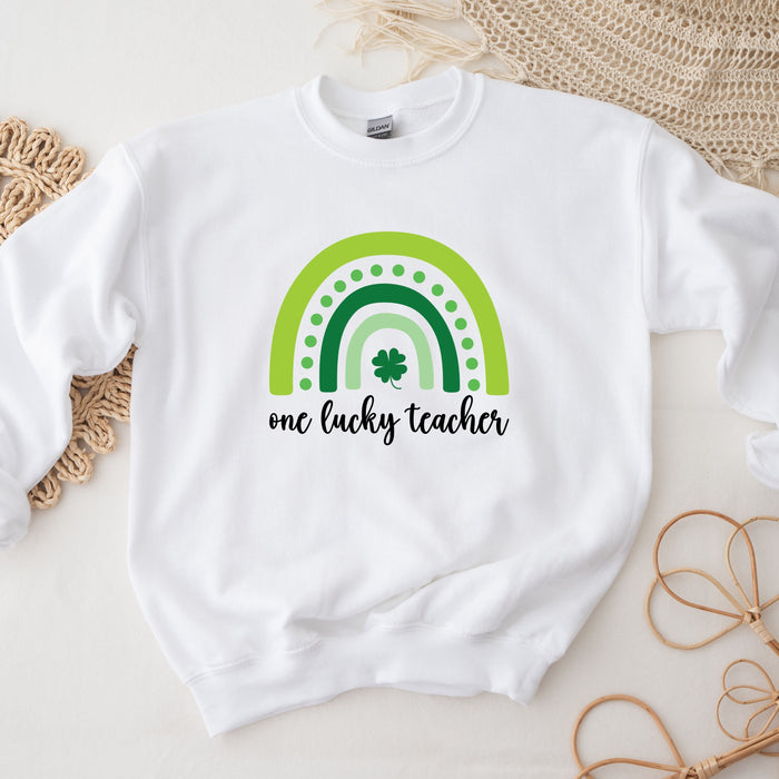 One Lucky Teacher Crewneck Sweatshirt