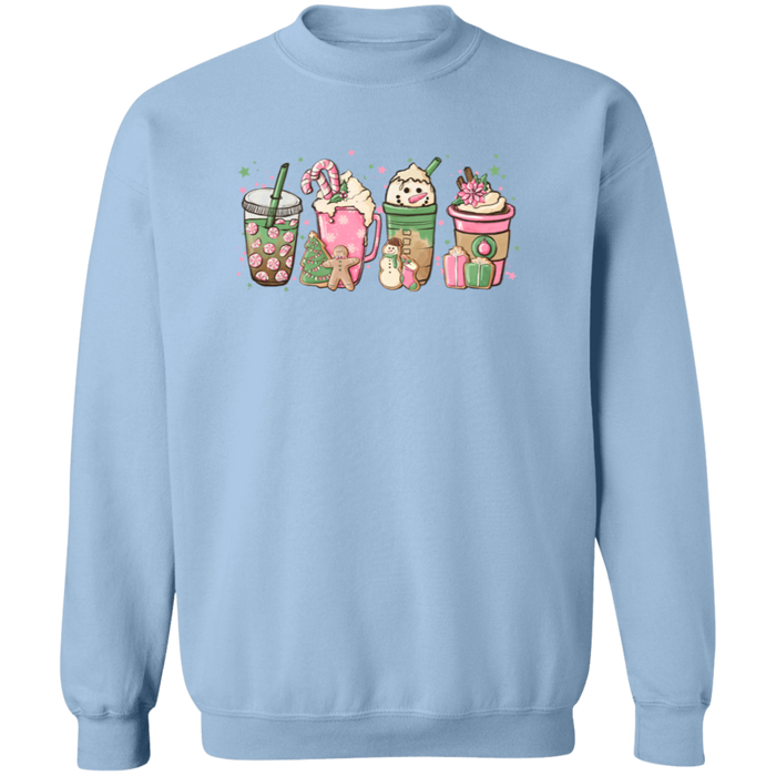 Pink Christmas Drinks Sweatshirt