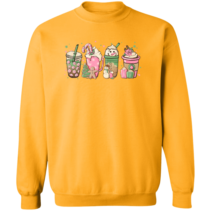Pink Christmas Drinks Sweatshirt