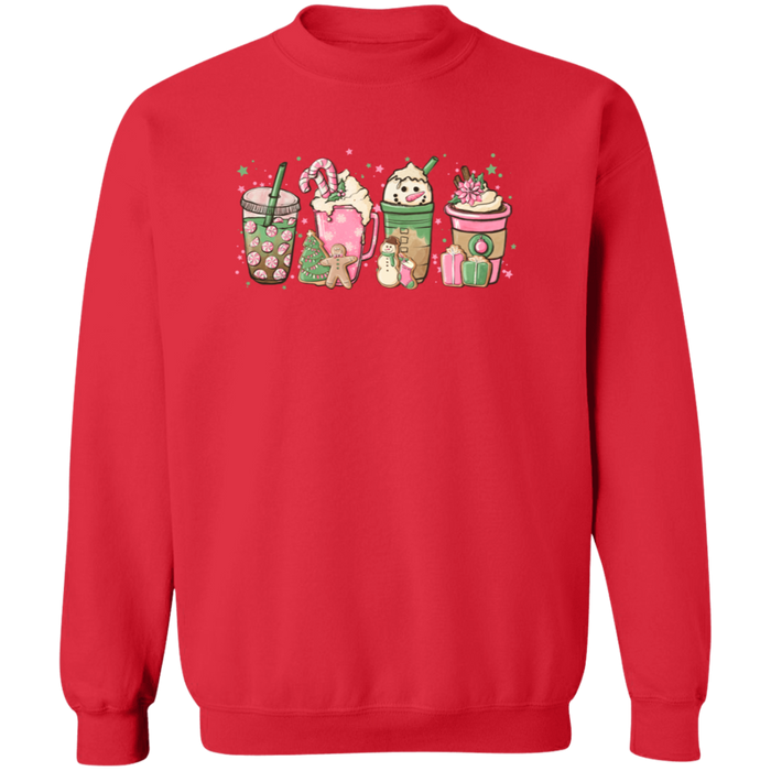 Pink Christmas Drinks Sweatshirt