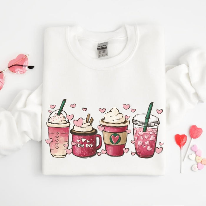 Pink Love Cups Sweatshirt