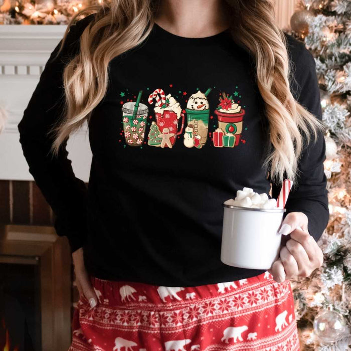 Red Christmas Drinks T-Shirt
