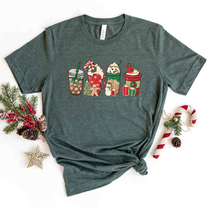 Red Christmas Drinks T-Shirt