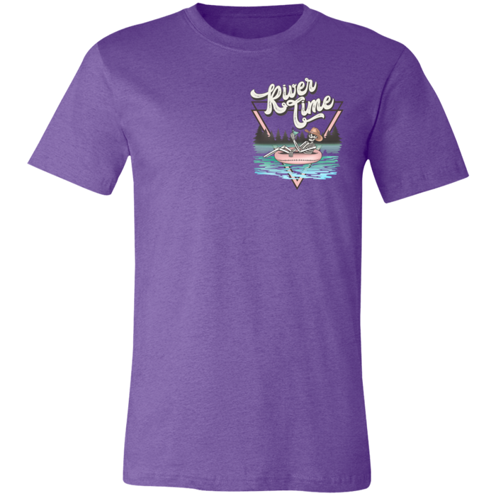 River Time Skeleton Pocket Print T-Shirt