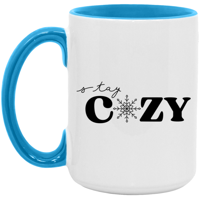 Stay Cozy Snowflake 15 oz Coffee Mug