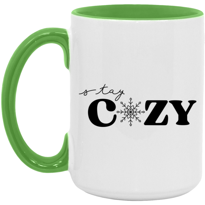 Stay Cozy Snowflake 15 oz Coffee Mug