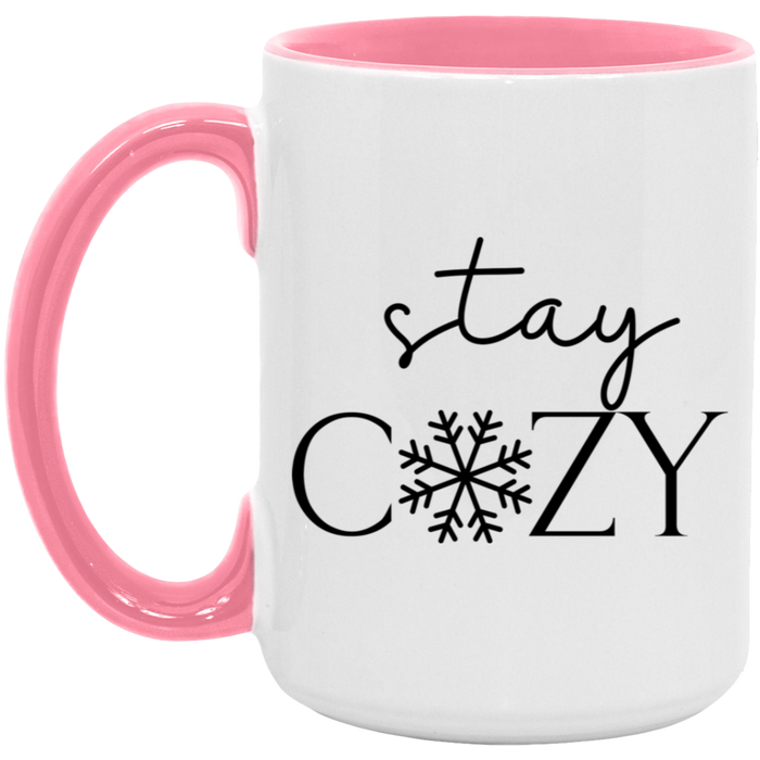 Stay Cozy Snowflake 15 oz Coffee Mug