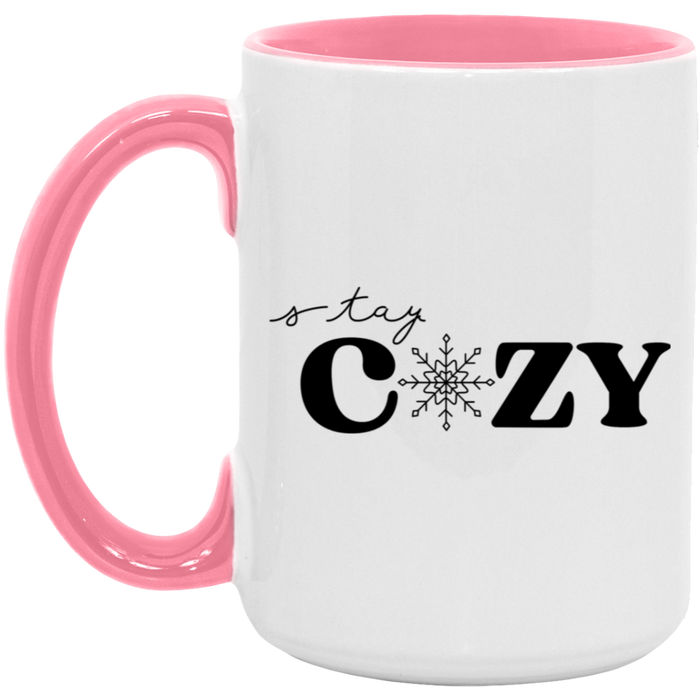 Stay Cozy Snowflake 15 oz Coffee Mug