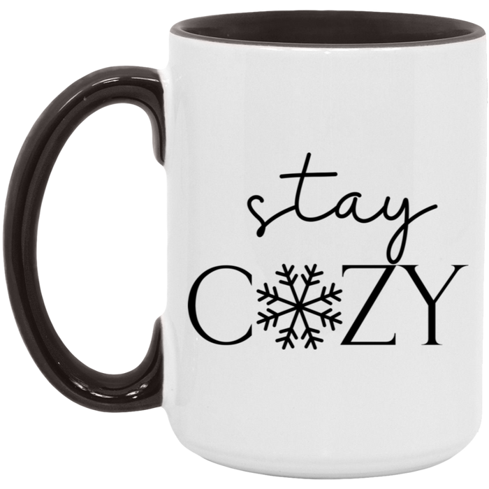 Stay Cozy Snowflake 15 oz Coffee Mug