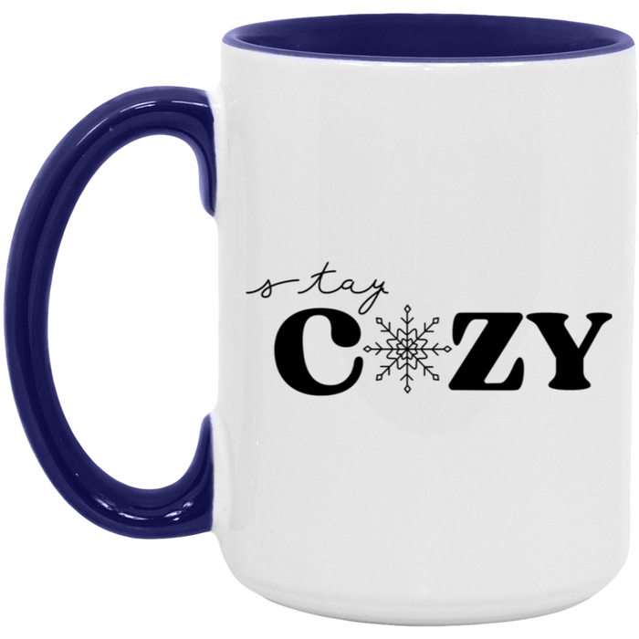Stay Cozy Snowflake 15 oz Coffee Mug
