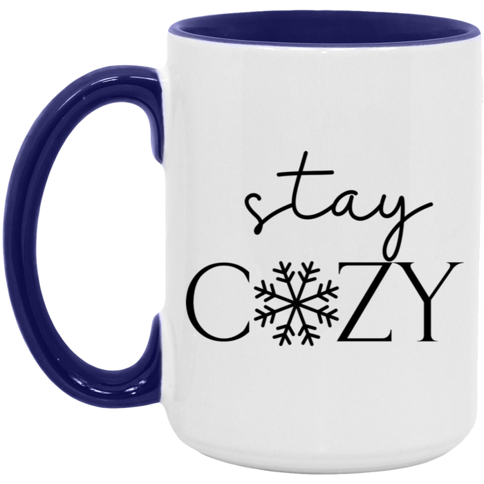 Stay Cozy Snowflake 15 oz Coffee Mug