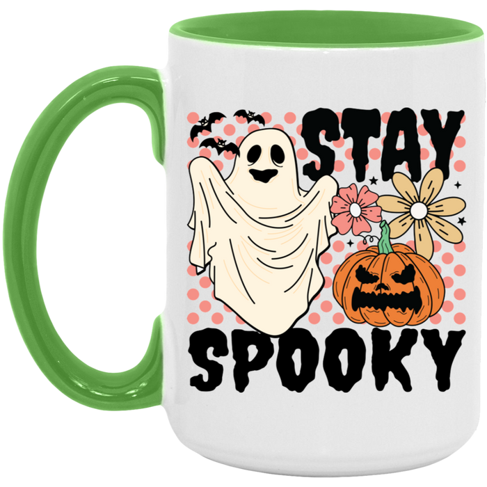 Stay Spooky Ghost Poka Dot  Mug