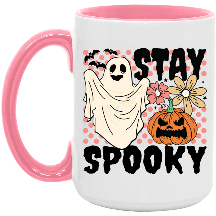 Stay Spooky Ghost Poka Dot  Mug