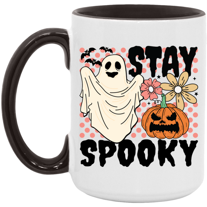 Stay Spooky Ghost Poka Dot  Mug