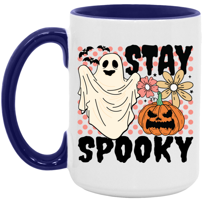 Stay Spooky Ghost Poka Dot  Mug