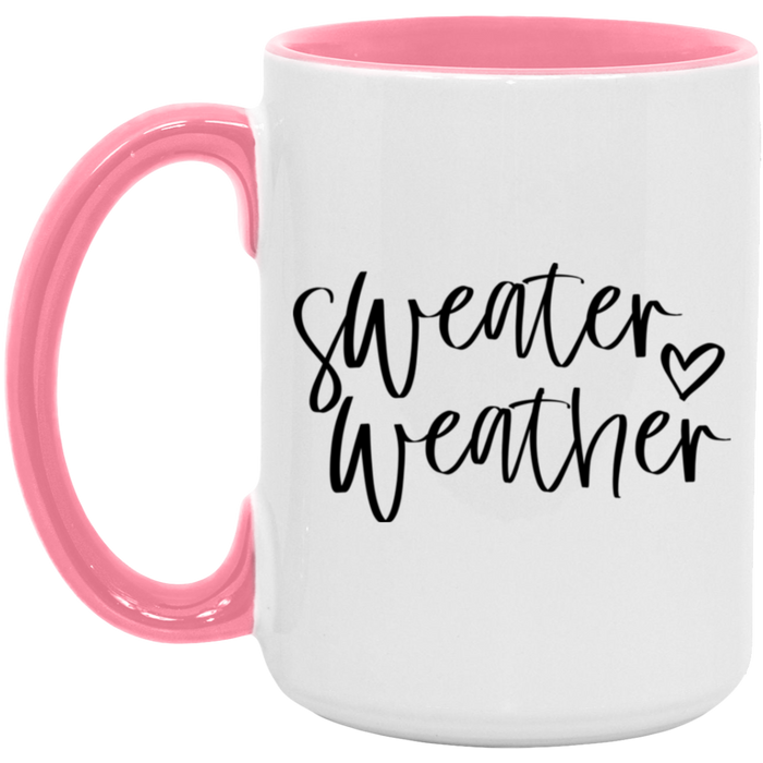 Sweater Weather Heart 15 oz Coffee Mug