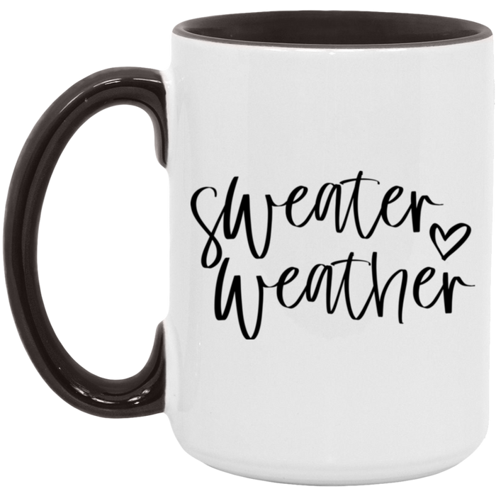 Sweater Weather Heart 15 oz Coffee Mug