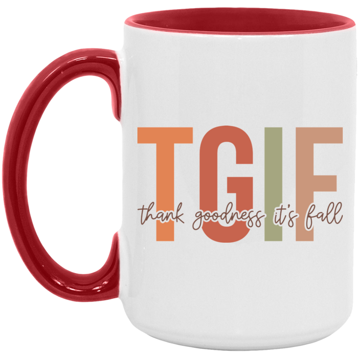 TGIF Thank Goodness It's Fall Mug