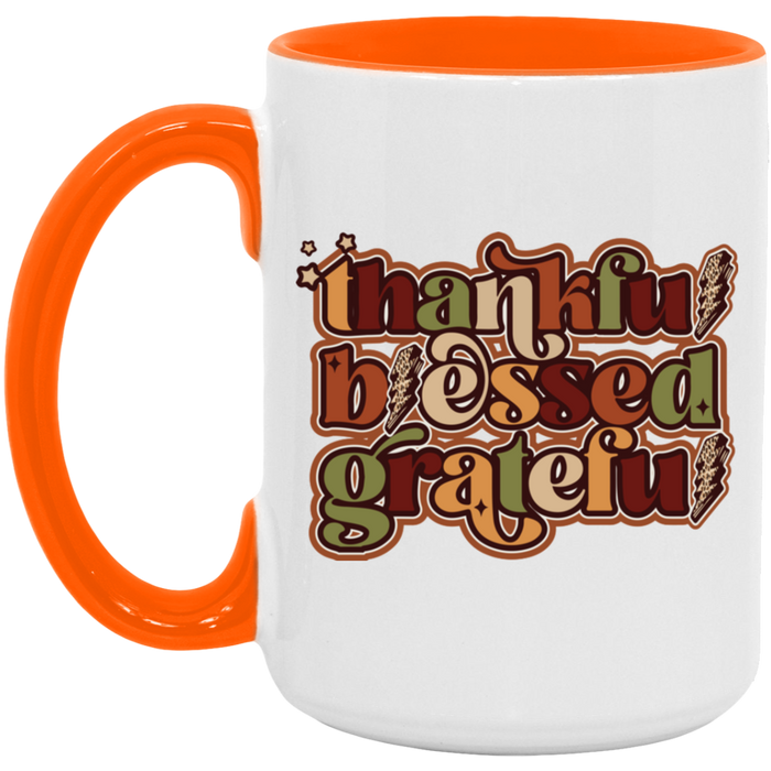 Thankful, Blessed, Grateful Mug