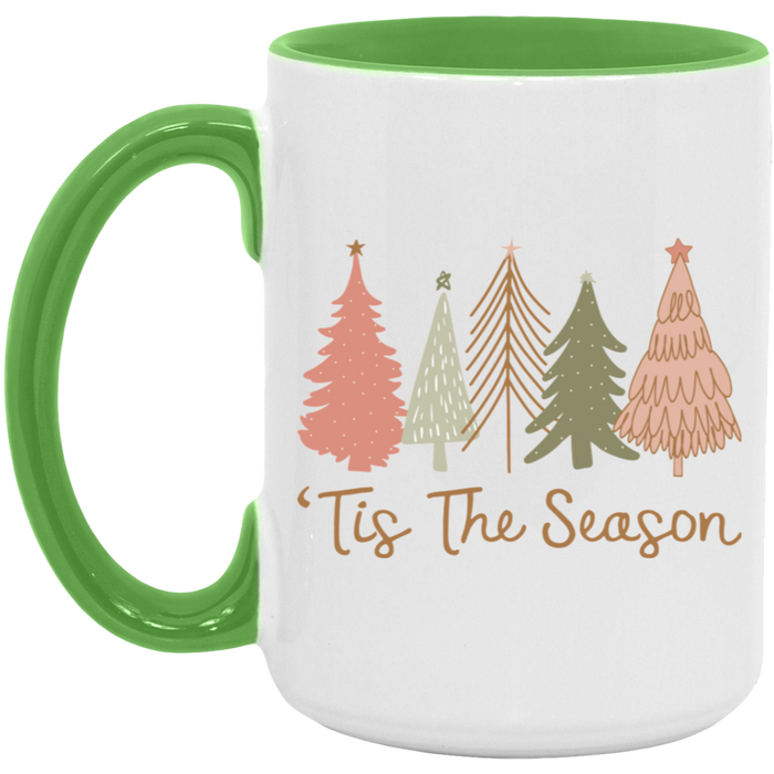 Tis The Season Boho Christmas Trees 15 oz Coffee Mug
