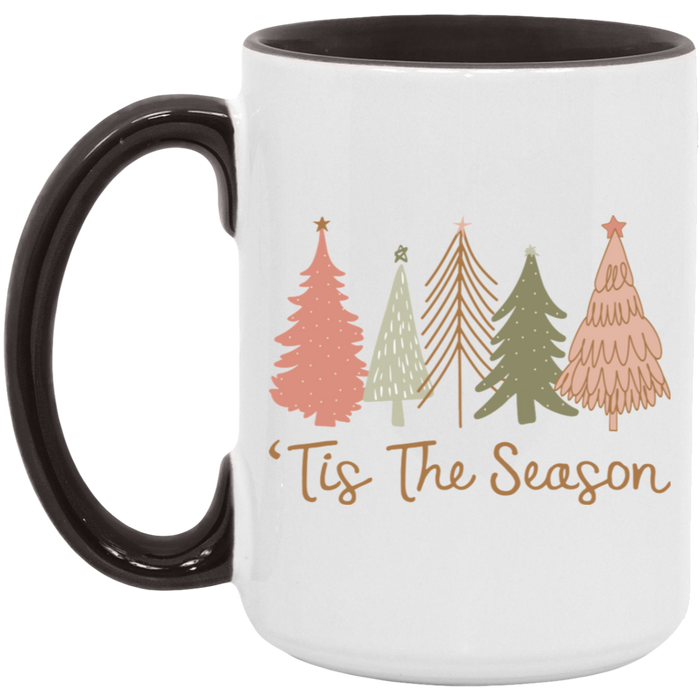 Tis The Season Boho Christmas Trees 15 oz Coffee Mug