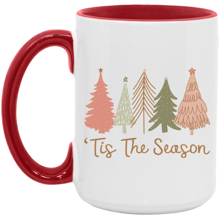 Tis The Season Boho Christmas Trees 15 oz Coffee Mug