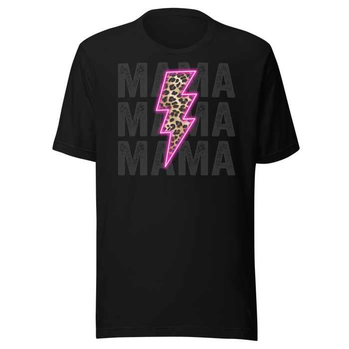 Mama Neon Lightning Bolt T-Shirt