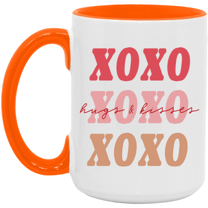 XOXO Hugs & Kisses ceramic coffee mug, product photo 3