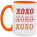 XOXO Hugs & Kisses ceramic coffee mug, product photo 3