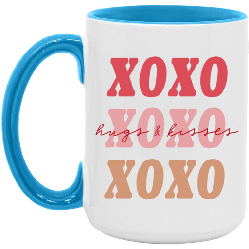 XOXO Hugs & Kisses ceramic coffee mug, product photo 2