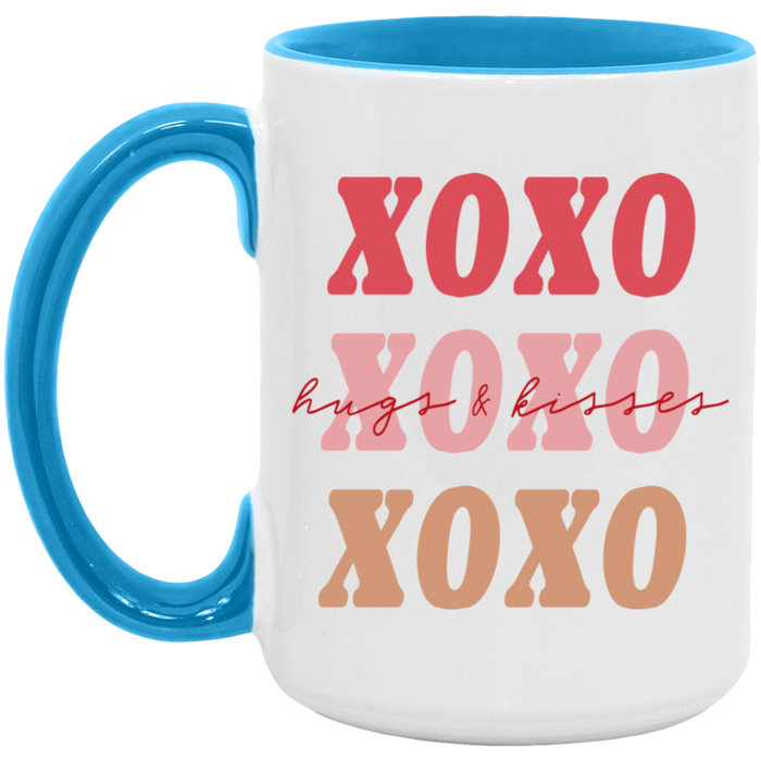 XOXO Hugs & Kisses ceramic coffee mug, product photo 2