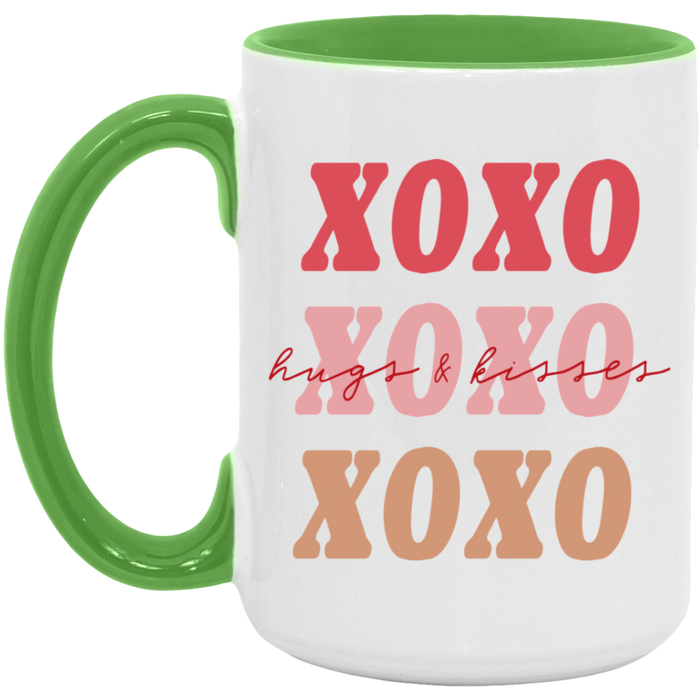 XOXO Hugs & Kisses ceramic coffee mug, product photo 5