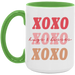 XOXO Hugs & Kisses ceramic coffee mug, product photo 5