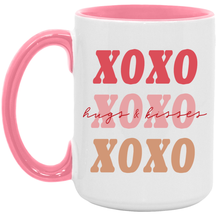XOXO Hugs & Kisses ceramic coffee mug