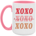 XOXO Hugs & Kisses ceramic coffee mug