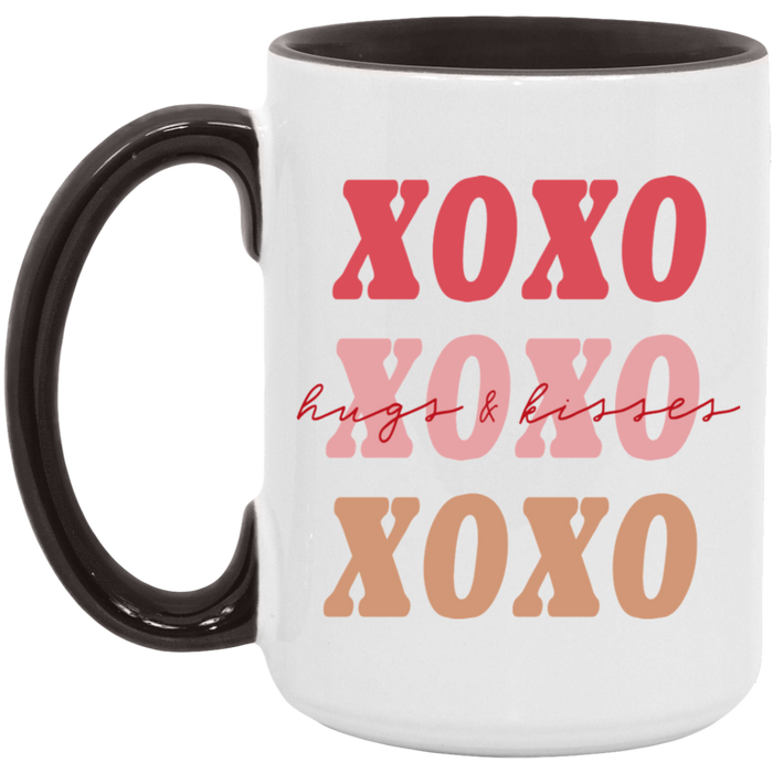 XOXO Hugs & Kisses ceramic coffee mug, product photo 6