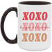 XOXO Hugs & Kisses ceramic coffee mug, product photo 6