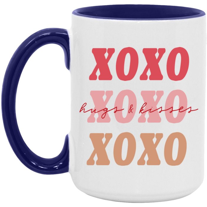 XOXO Hugs & Kisses ceramic coffee mug, product photo 7