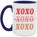 XOXO Hugs & Kisses ceramic coffee mug, product photo 7