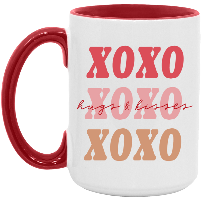 XOXO Hugs & Kisses ceramic coffee mug, product photo 4