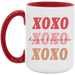 XOXO Hugs & Kisses ceramic coffee mug, product photo 4