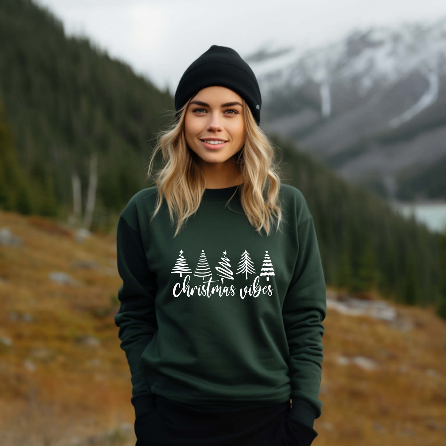 Christmas Vibes Different Trees Sweatshirt