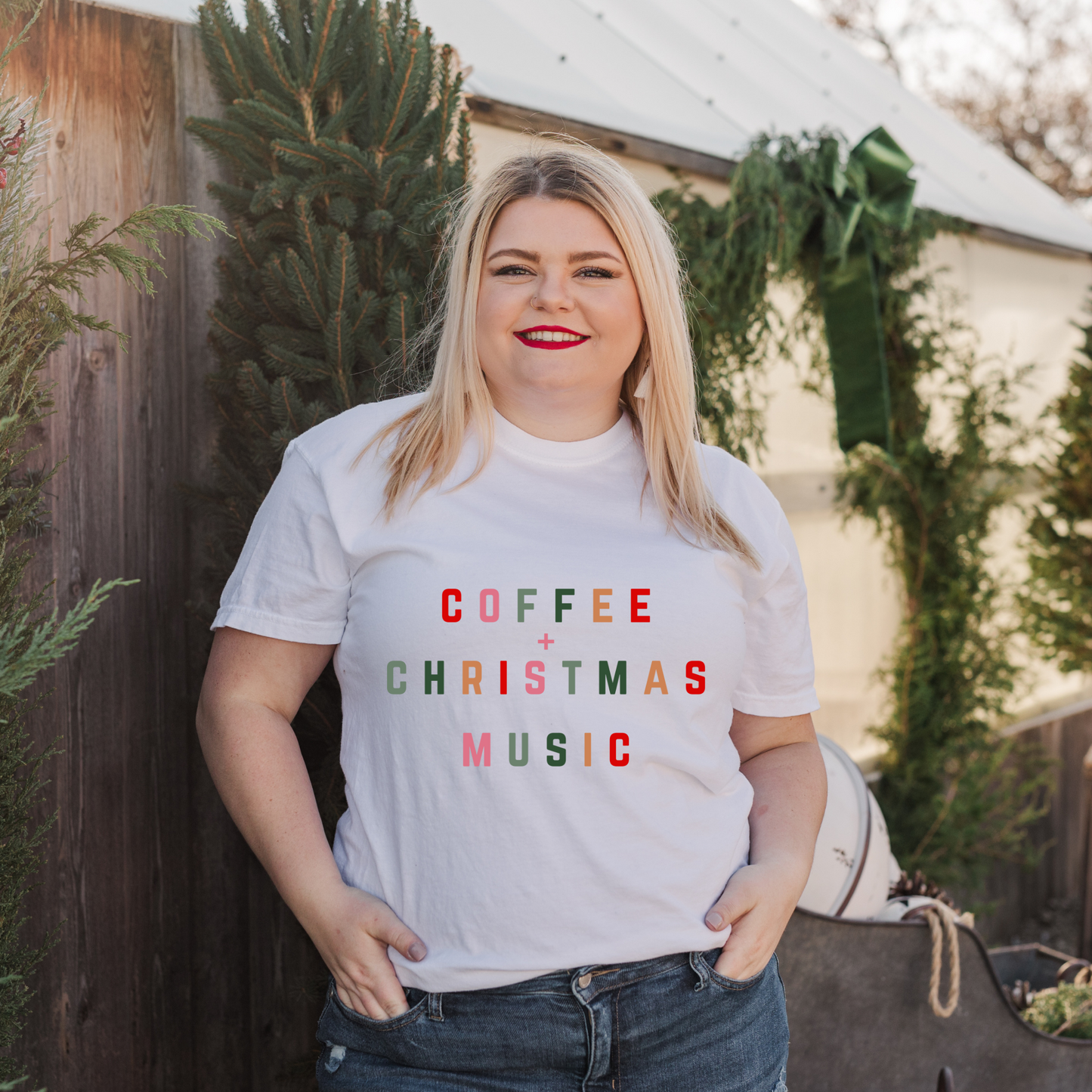 Coffee + Christmas Music  T-Shirt