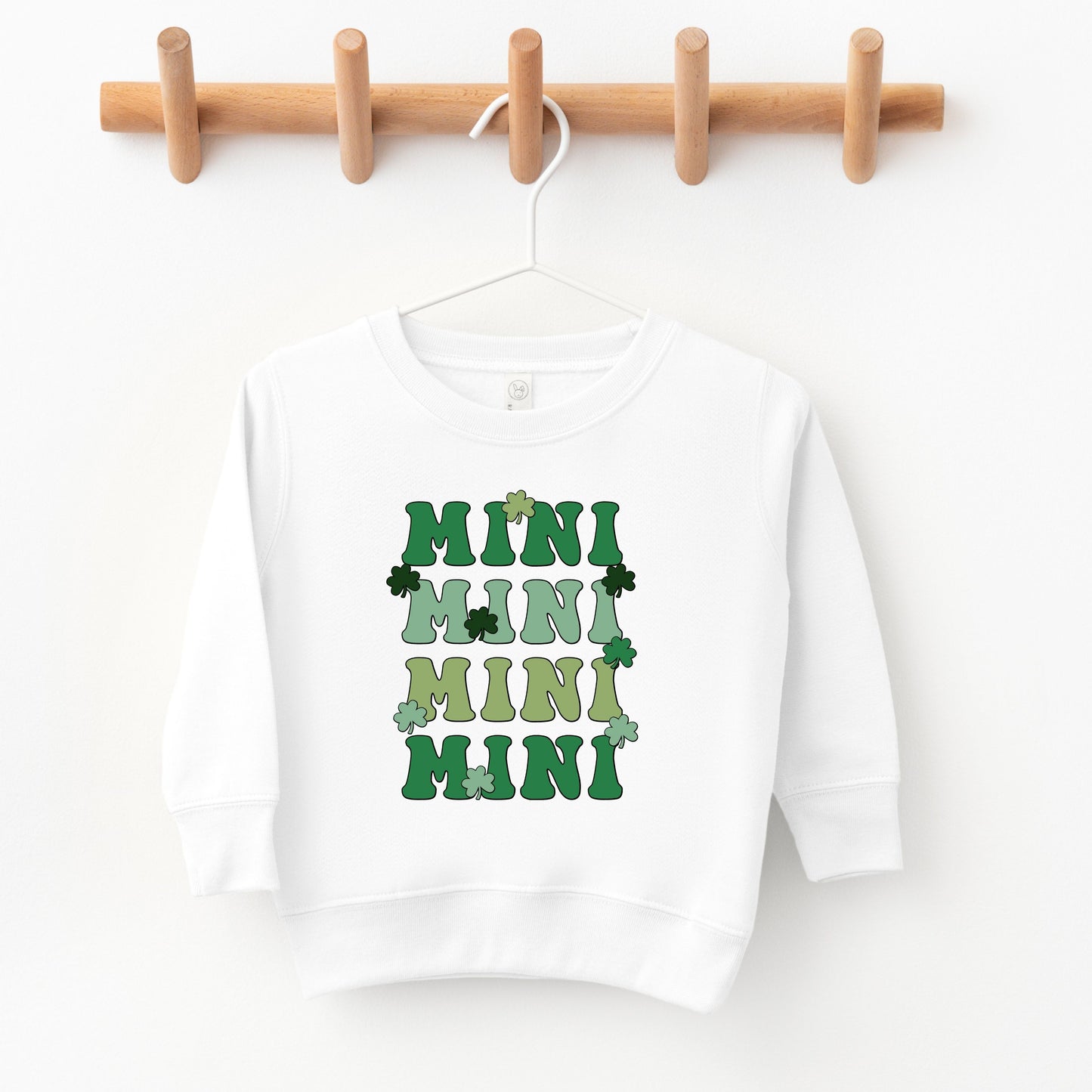 KIDS - Green Mini Shamrocks Sweatshirt